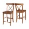 International Concepts X-Back Counter Height Stool, 24" H, Distressed Oak S42-6132 - alternate 6